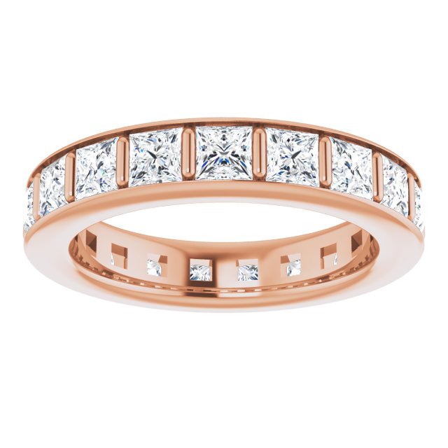 3.42 ct. Princess Diamond Eternity Band-VIRABYANI